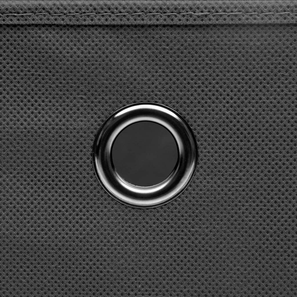 Storage Boxes with Covers 10 pcs 28x28x28 cm Grey